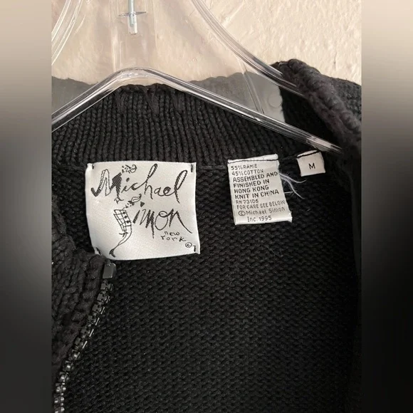 Vintage Michael Simon snowflake zip up sweater - Picture 5 of 8
